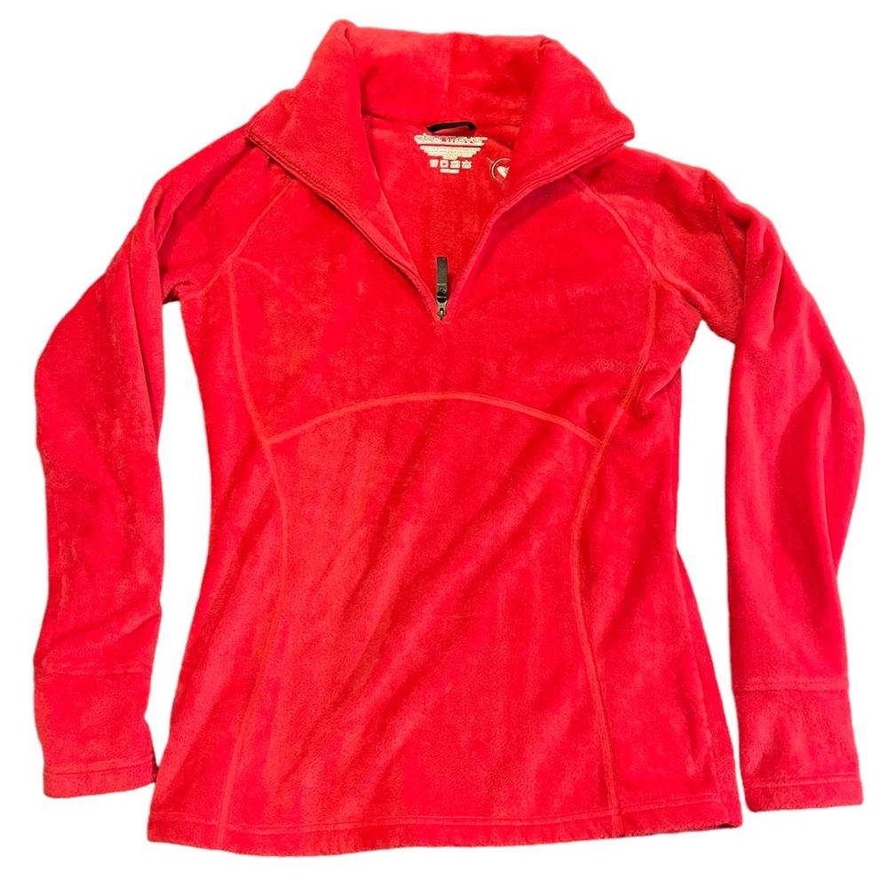 Obermeyer Pink Quarter Zip Long Sleeve Fleece Top | Women's M